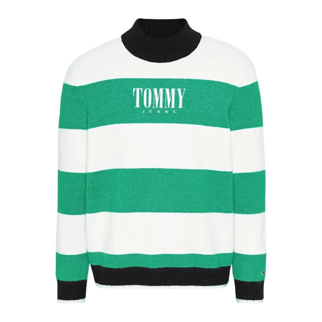 Tommy Hilfiger Heren pullover gestreept UTNA1257_whitegreen large