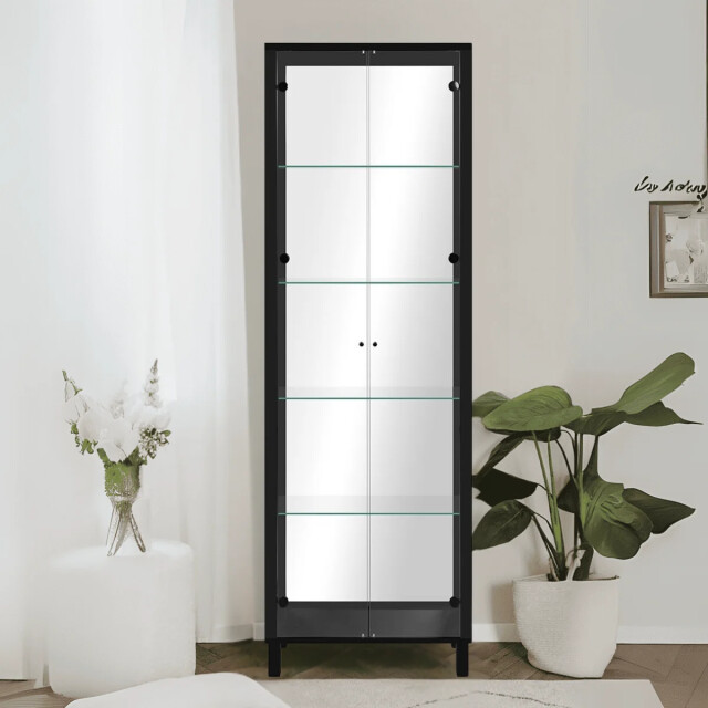 CaliCosy Vitrinekast met 2 deuren en 4 glazen planken l62 x h189 cm albi 3438069 large