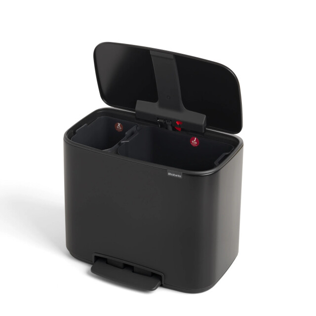 Brabantia Bo pedaalemmer 11 + 23 liter matt black 121227 large