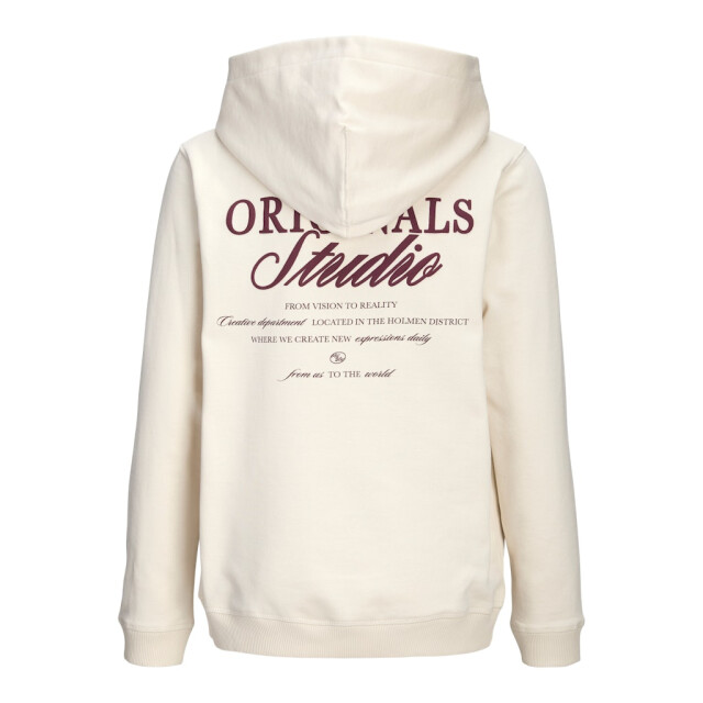 Jack & Jones Jornorrebro typo back sweat hood sn jnr off-white 3209.02.0004 large