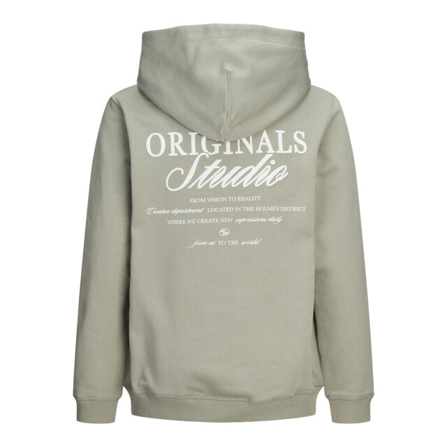 Jack & Jones Jornorrebro typo back sweat hood sn jnr olijf 3209.22.0008 large