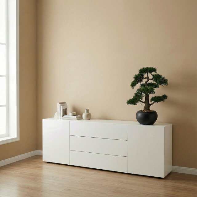 Kopu ® kunstplant bonsai ceder 48 cm met zwarte pot bonsai boompje 2612715 large