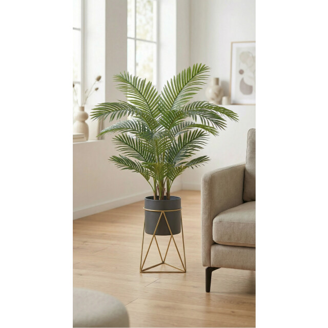 Kopu ® kunstplant kentiapalm 24 bladeren 110 cm met metaal standaard 3485231 large