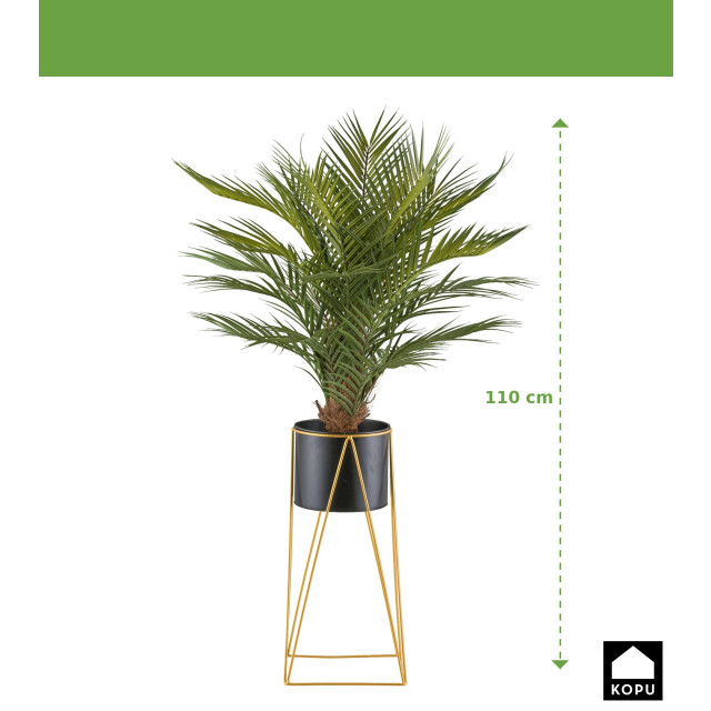 Kopu Kunstplant arecapalm 21 bladeren 110cm in metaal staander 3438132 large