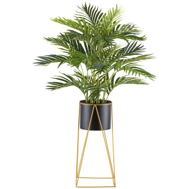 Kopu ® kunstplant kentiapalm 24 bladeren 110 cm met metaal standaard 3485231 large