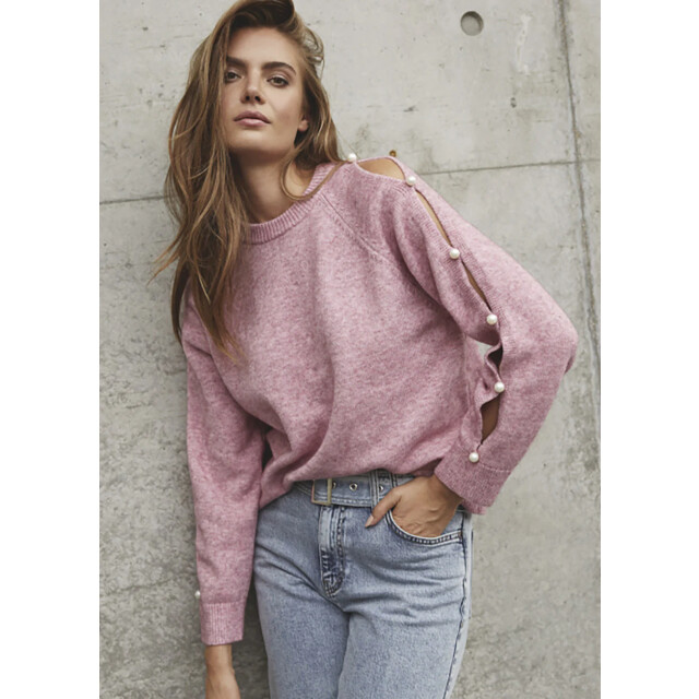 Co'Couture Rowancc pearl sleeve knit trui 9832272920904 large