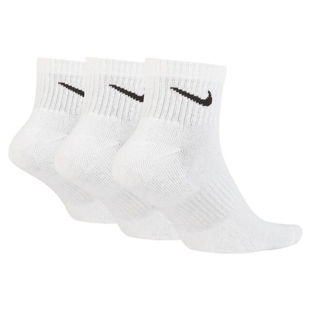Nike Uniseks adult waarde kwart katoenen sokken (pak van 3) UTPP375_white large