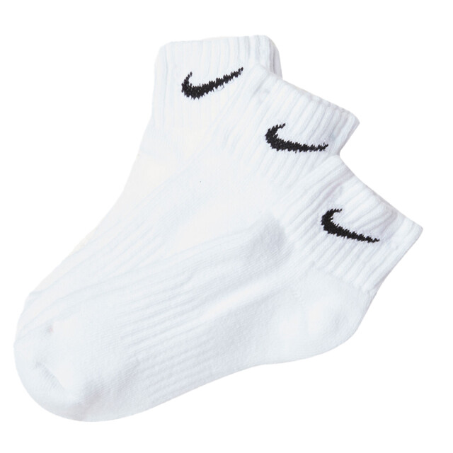 Nike Uniseks adult waarde kwart katoenen sokken (pak van 3) UTPP375_white large