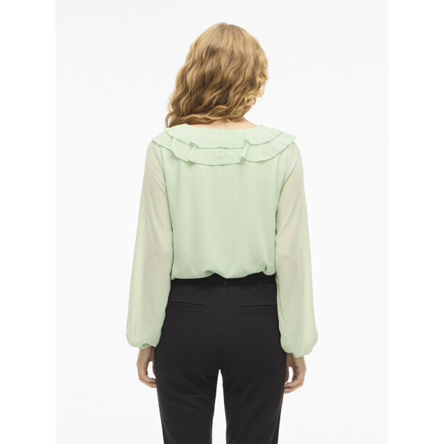 Vila Viane l/s v-neck frill top noos 14114604 large