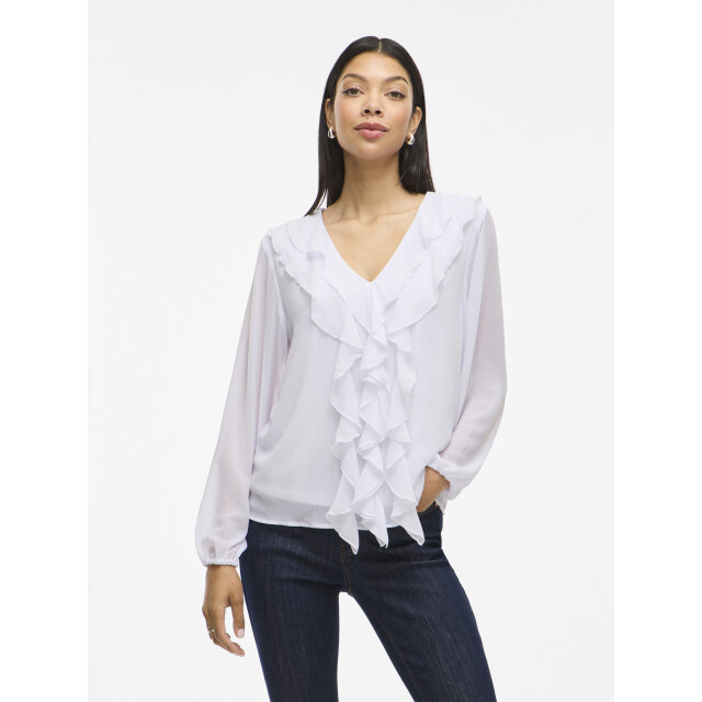 Vila Viane l/s v-neck frill top noos 14114604 large