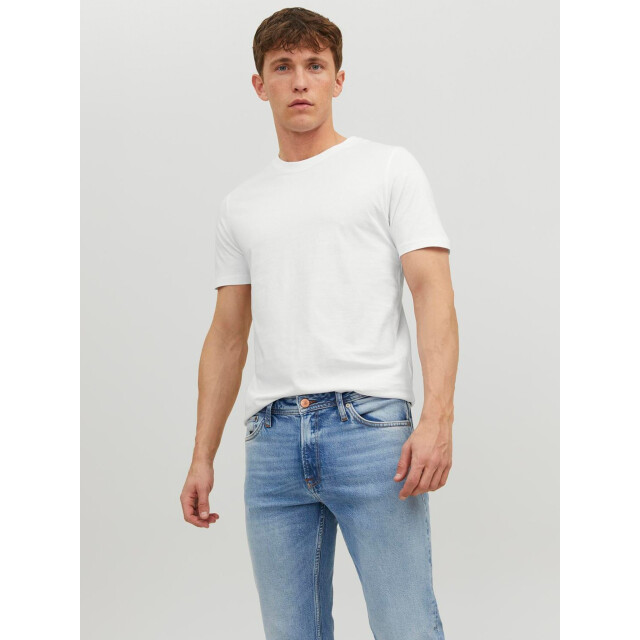 Jack & Jones Basic heren t-shirt jjeorganic ronde hals 12156101-White large