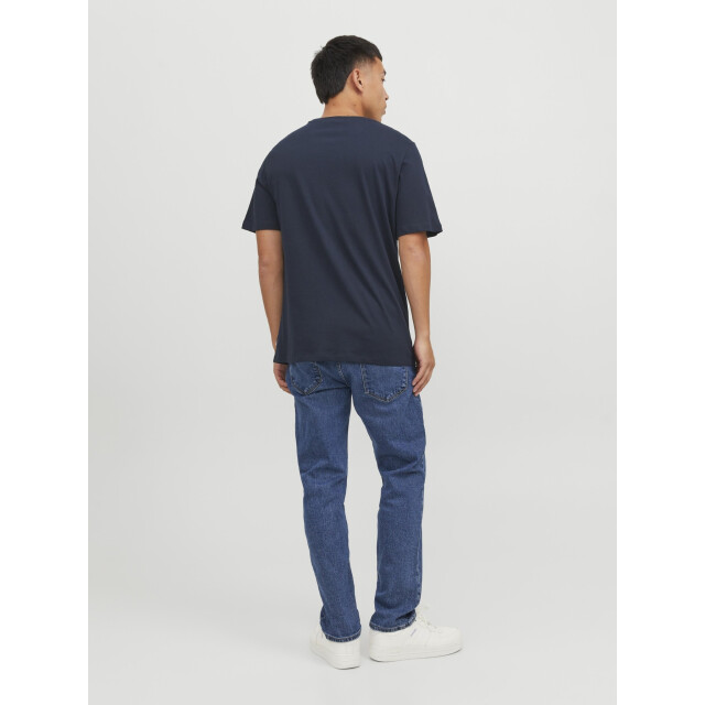 Jack & Jones Basic heren t-shirt jjeorganic ronde hals donker 12156101-Navy Blazer large
