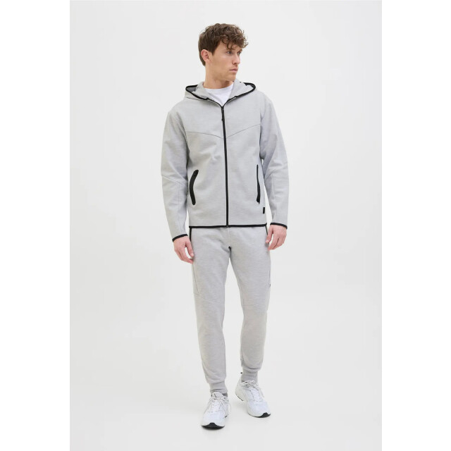 Jack & Jones Heren trainingspak sweatstof 12261991+12260150-Light Grey Melange large