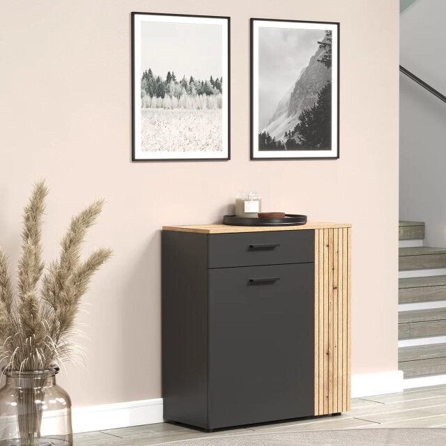 CaliCosy Hoog dressoir met 2 deuren en 1 lade l80 cm esteban 3486476 large