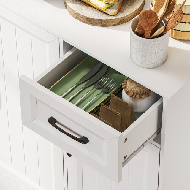 4goodz Keukenkast voorraadkast met werkblad verstelbare planken - 3487070 large