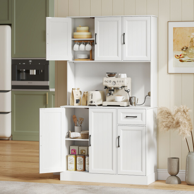 4goodz Keukenkast voorraadkast met werkblad verstelbare planken - 3487070 large