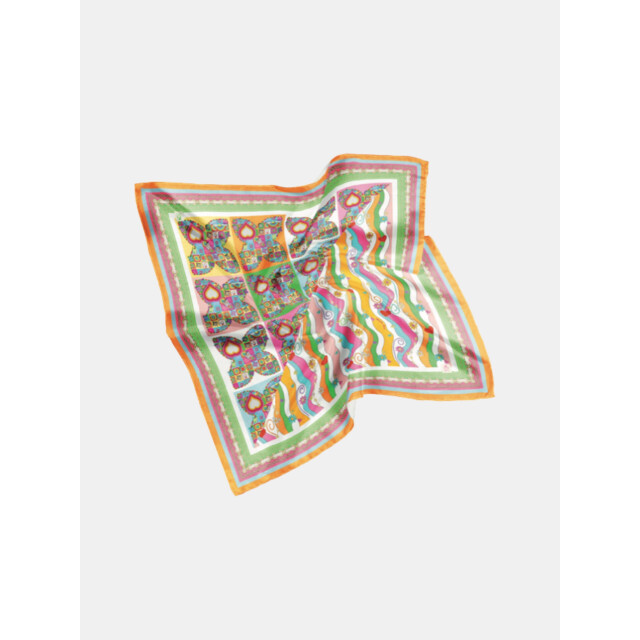 Mucho Gusto ® sjaal burano symmetrische golf print MUCHO GUSTO® Sjaal Burano Symmetrische Golf Print large