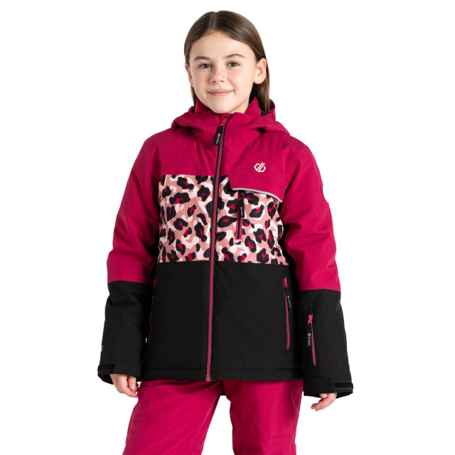 Dare2b Kinder/kids traverse ii cheetah print ski jas UTRG11158_berrypinkdustyrose large