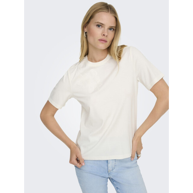 Only Onlsophia ss embroidery t-shirt box jrs off-white 4339.02.0125 large