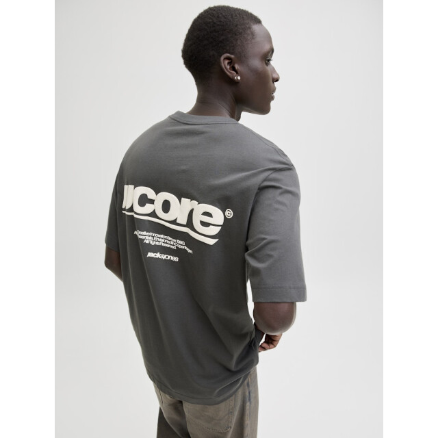 Jack & Jones Jcoclub back text prnt tee ss crew neck antraciet 5339.85.0009 large