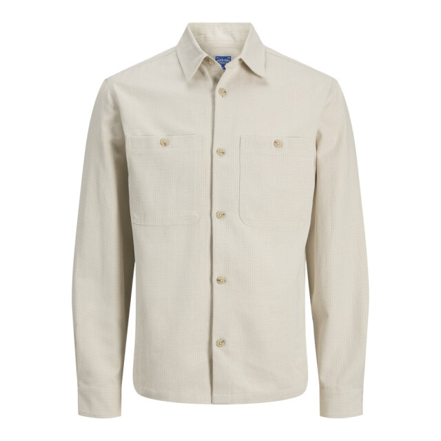 Jack & Jones Jprblurayle linen bl. solid ls shirt sn ecru dessin 5309.08.0015 large
