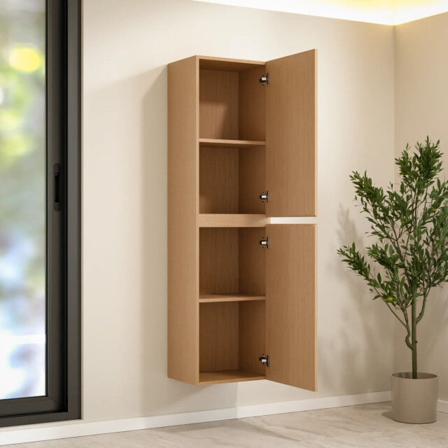 Mirlux Kolomkast ruvo 150cm licht eiken 3487628 large