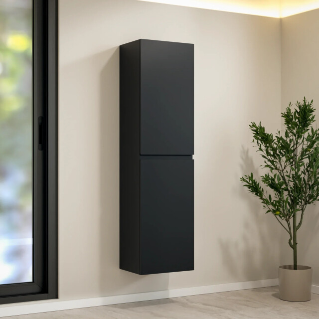 Mirlux Kolomkast ruvo 150cm mat zwart 3487637 large