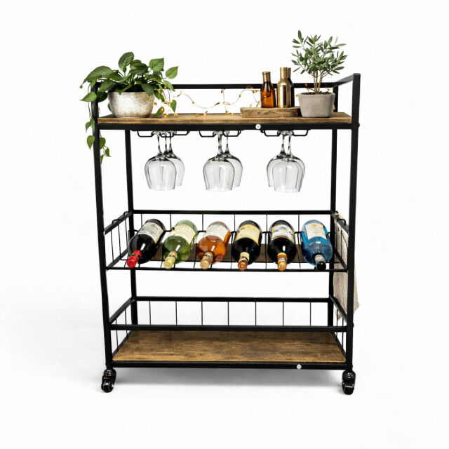 Furnilux multifunctioneel keukenrek & serveerwagen- industrieel- 67x40x86,5 cm 3040856 large