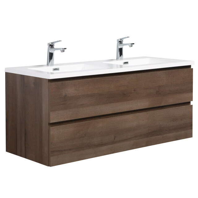 Badplaats Badkamermeubel set angela 120 cm bruin badmeubel met 3487994 large