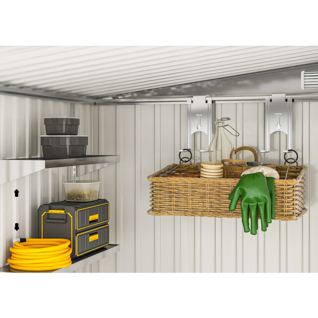 4goodz Metalen gereedschapsschuur 2,81m² 154x206,5x181 cm met bodemframe 3357698 large