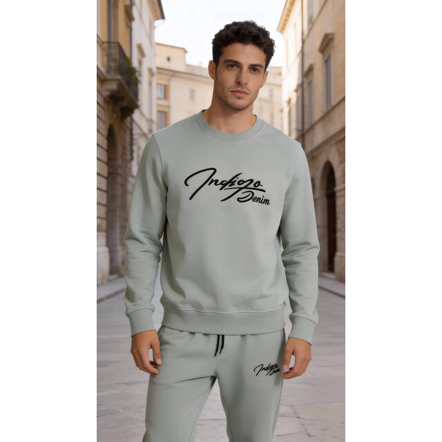 Indigo Denim Denim joggingpak heren sage ID-077 large