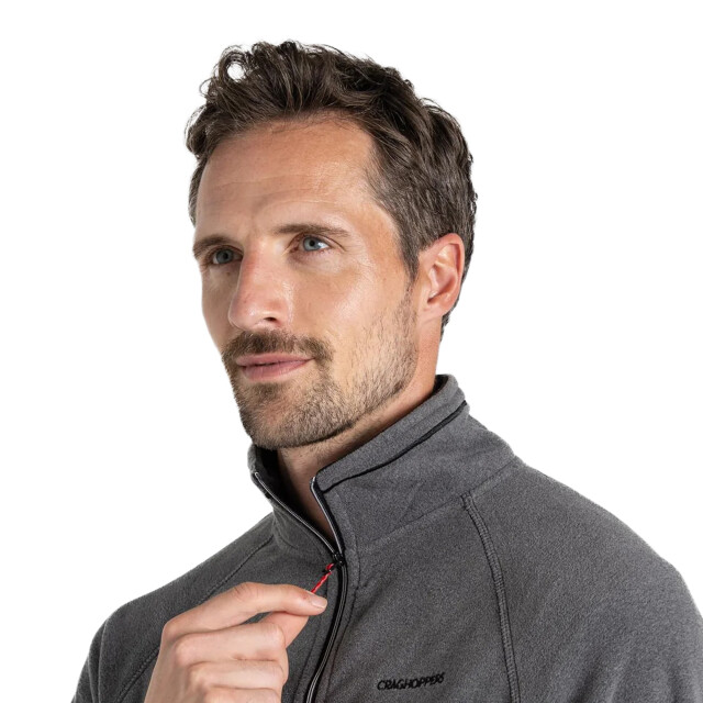 Craghoppers Heren corey vi half zip fleece top UTCG1466_blackpeppermarl large