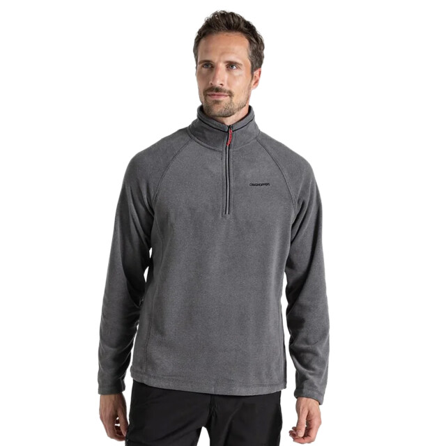 Craghoppers Heren corey vi half zip fleece top UTCG1466_blackpeppermarl large
