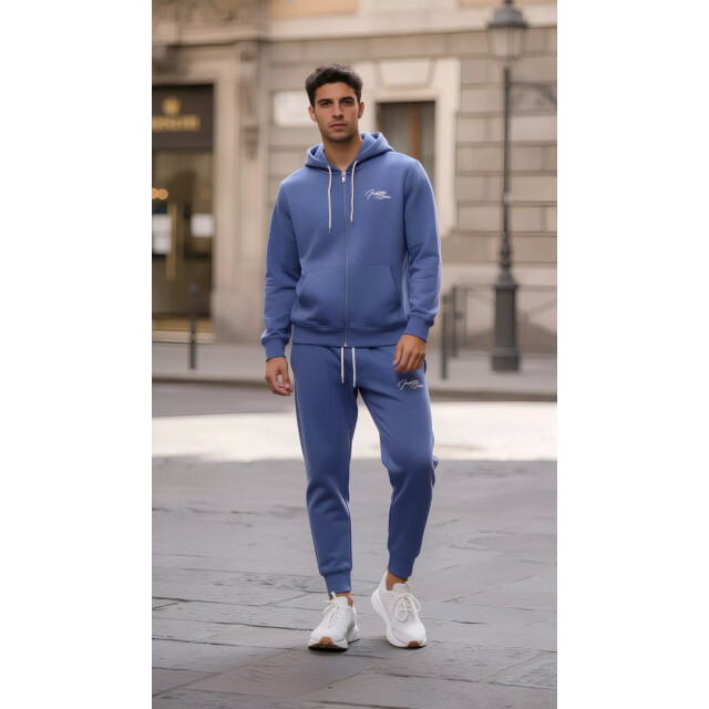 Indigo Denim Denim joggingpak heren royal blue ID078-1-1-1 large