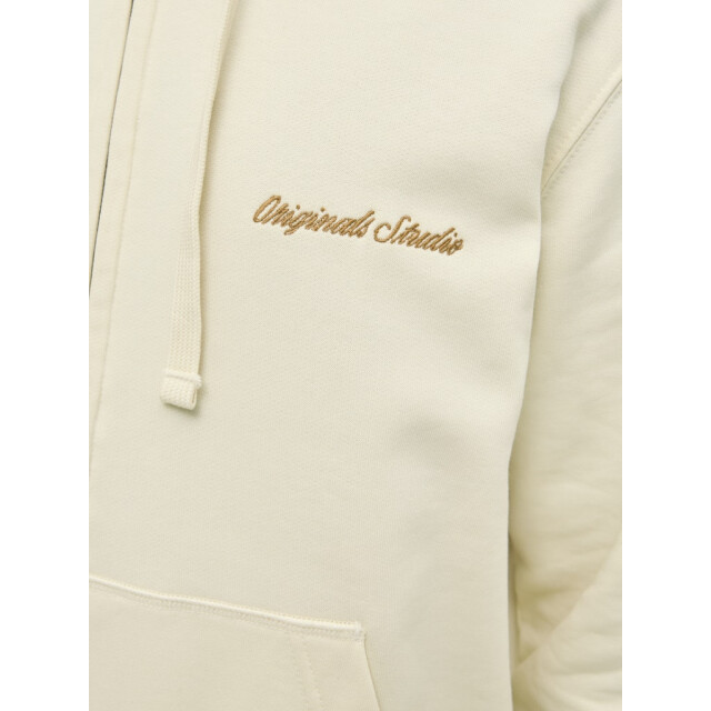 Jack & Jones Jornorrebro emb sweat zip hood noos ecru 5239.03.0005 large