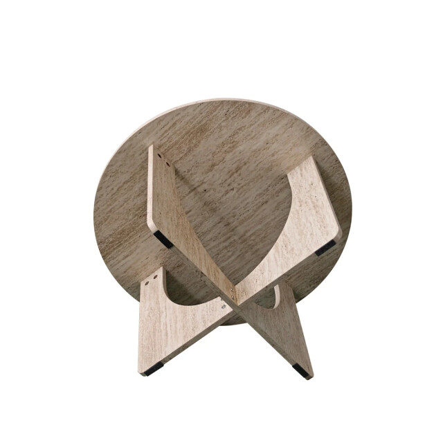 CaliCosy Ronde salontafel Ø70 cm in travertijndecor marta 3489007 large