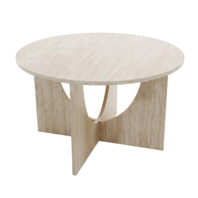 CaliCosy Ronde salontafel Ø70 cm in travertijndecor marta 3489007 large