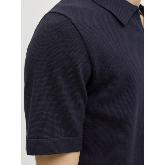 Jack & Jones Jprblamilano spring split neck ss sn navy 5369.37.0022 large