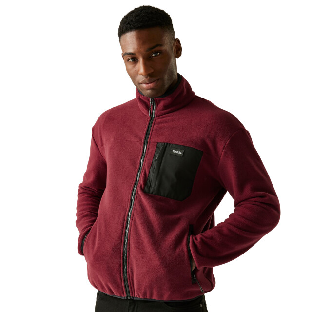 Regatta Heren frankie full zip fleecejack UTRG11055_darkmaroon large