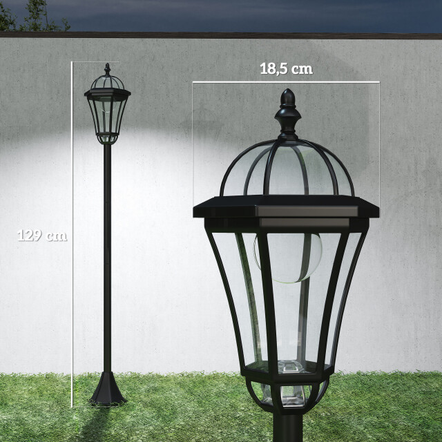 4goodz Solar tuinlantaarn set van 2 tuinverlichting met led roestvrij staal 129 3491102 large