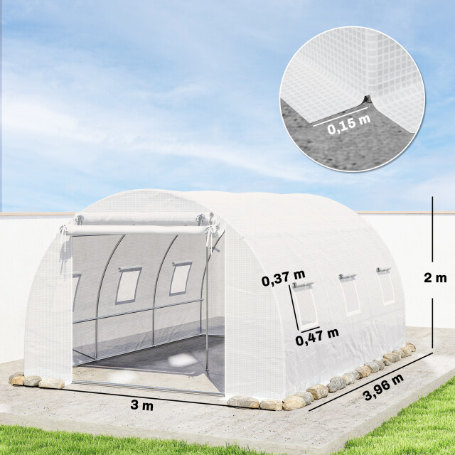 4goodz Foliekas plastic overdekking 396l x 300b x 200h cm - 3490921 large