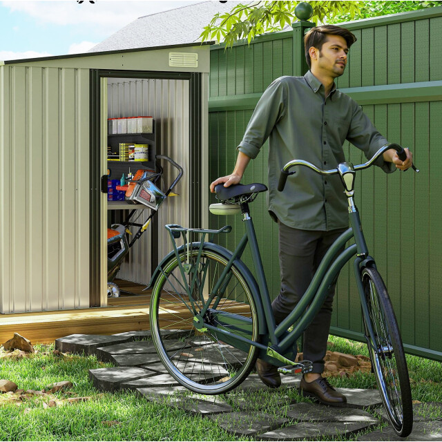 4goodz Metalen gereedschapsschuur 2,81m² 154x206,5x181 cm met bodemframe 3490922 large