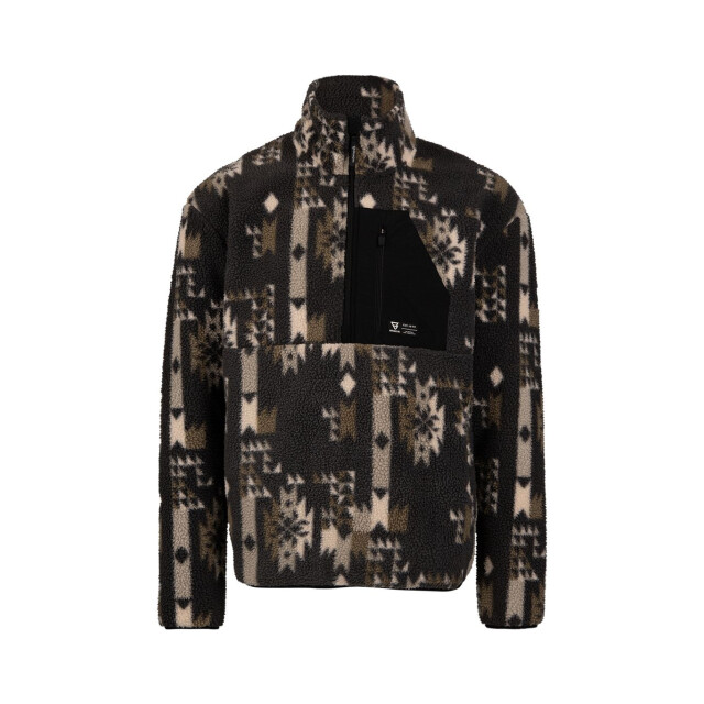 Brunotti kelstyn-print men fleece skipully met rits heren - 070300_500-M large