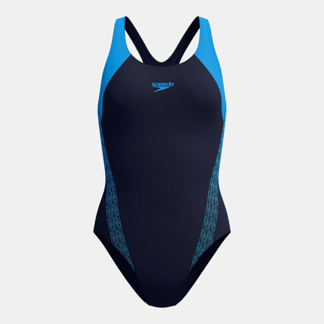 Speedo eco+ h-boom splice racerb nav/blu wedstrijd badpak dames - 069852_205-38 large