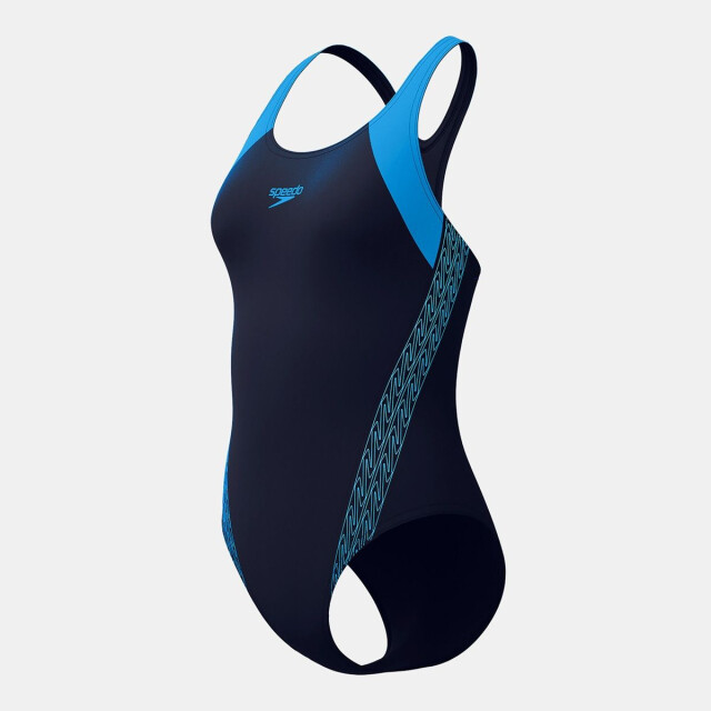 Speedo eco+ h-boom splice racerb nav/blu wedstrijd badpak dames - 069852_205-38 large