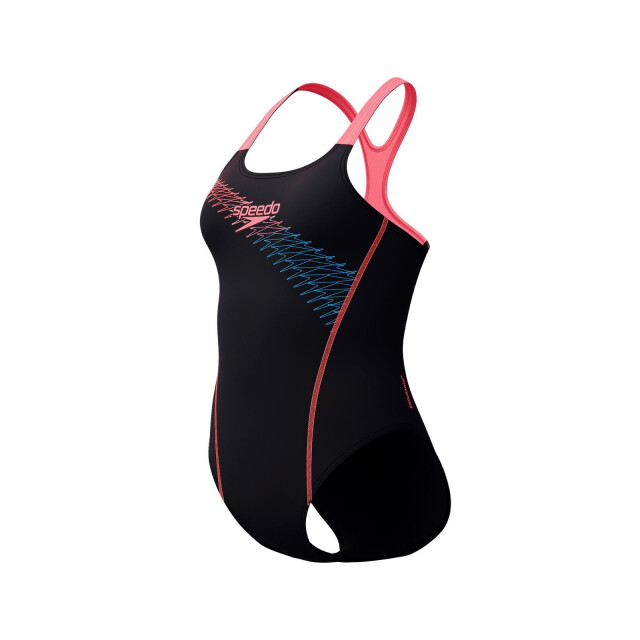 Speedo eco medley logo medalist 1p bla/ora wedstrijd badpak dames - 069854_995-36 large