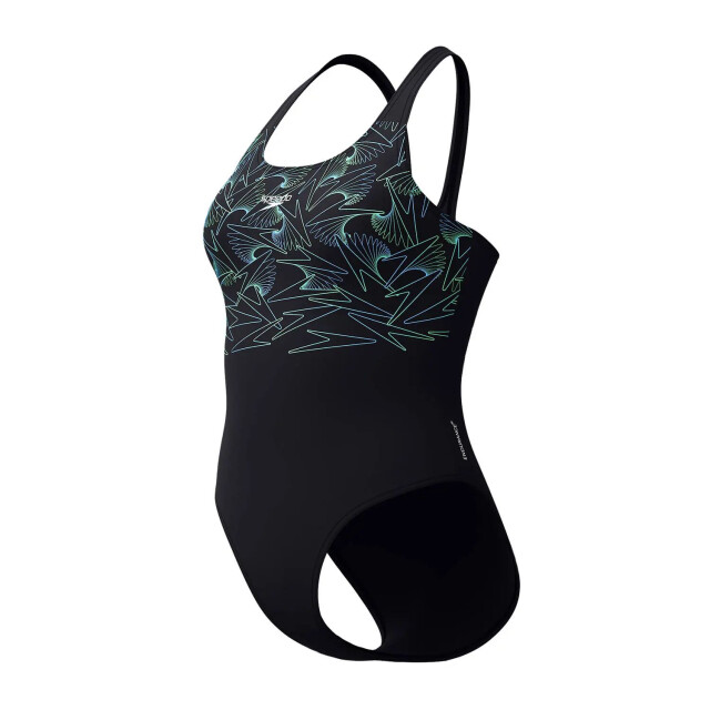 Speedo eco+ h-boom placem muscleb bla/grn wedstrijd badpak dames - 069853_995-42 large