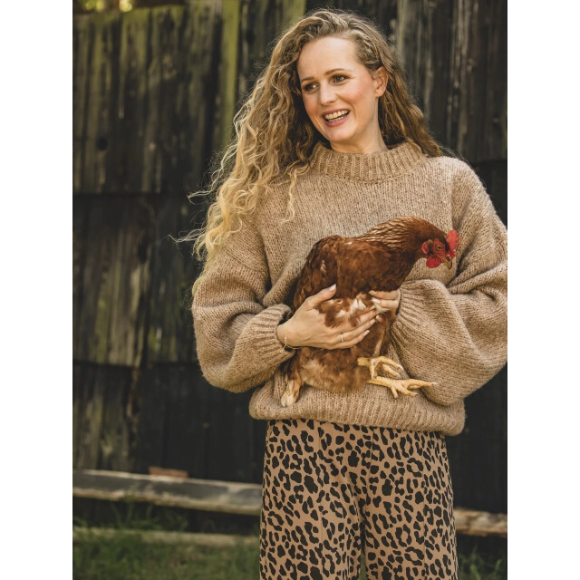 Looxs Revolution Lxs gebreide trui clay voor dames in de kleur 2531-9340-049 large