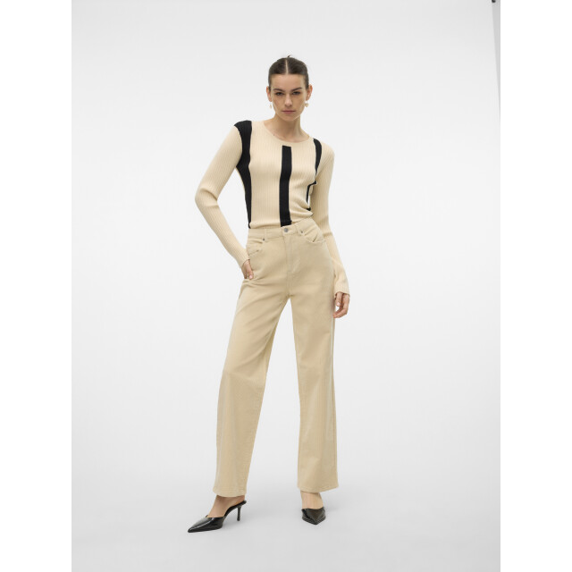 Vero Moda vmtessa hr wide corduroy pants ga n 10315350 oatmeal 06541.941.0019 large
