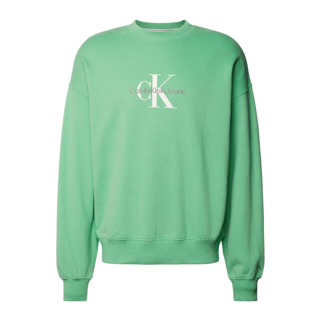 Calvin Klein Heren neptunes wave logo sweatshirt UTNA1254_green large